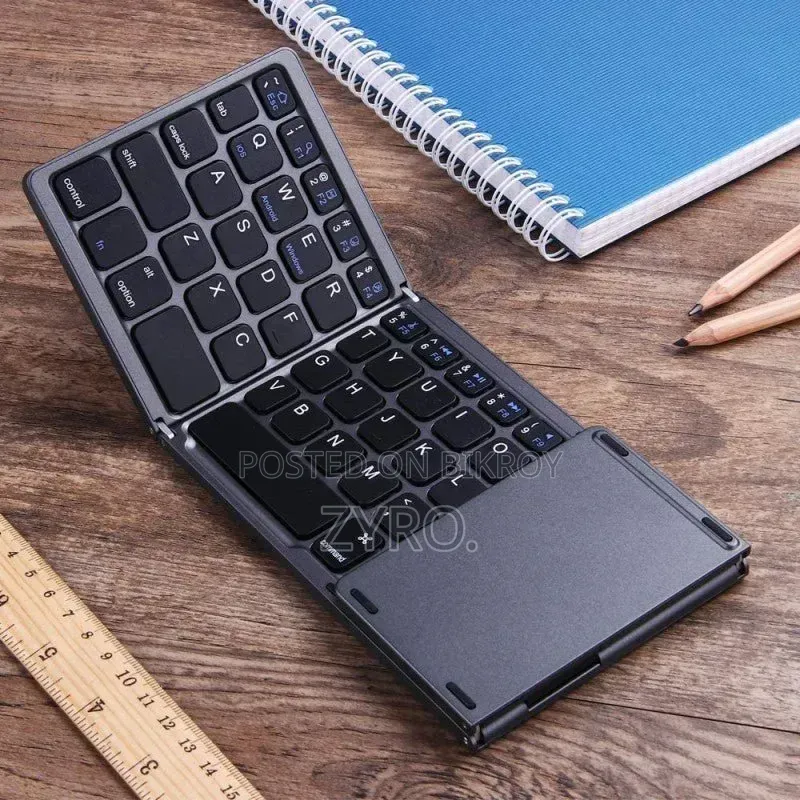 Full-Size Folding Keyboard Wireless Rechargeable & Portable