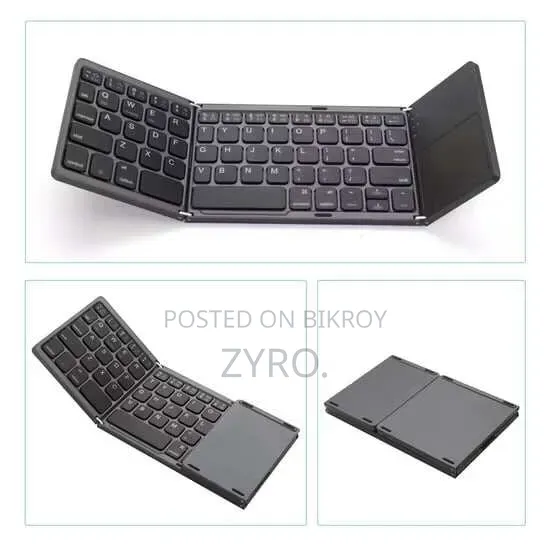 Full-Size Folding Keyboard Wireless Rechargeable & Portable