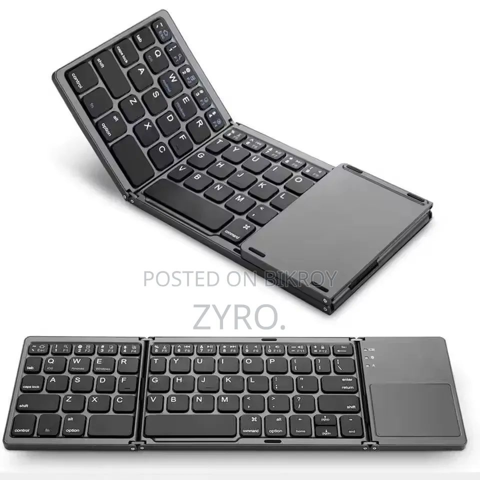 Full-Size Folding Keyboard Wireless Rechargeable & Portable