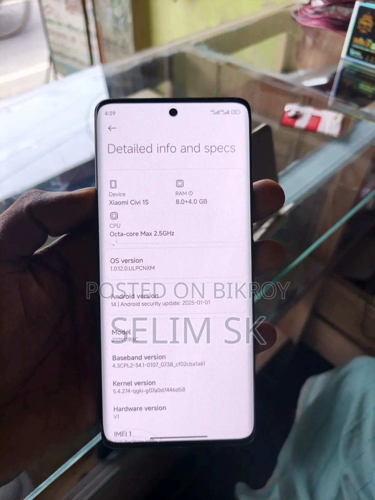Xiaomi Civi 1S 128 GB Black