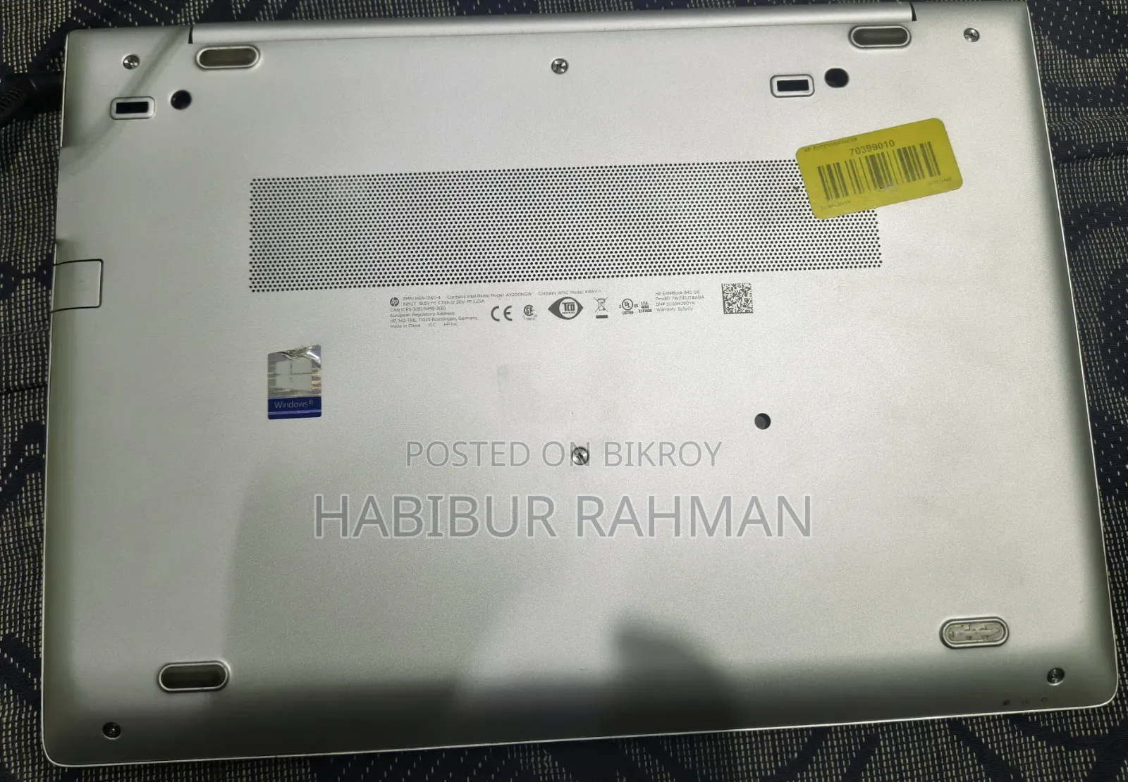 ল্যাপটপ HP EliteBook 840 G6 4GB Intel Core i5 SSD 256GB