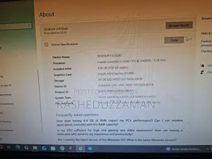 Desktop Computer Dell 4GB Intel Core i3 HDD 128GB