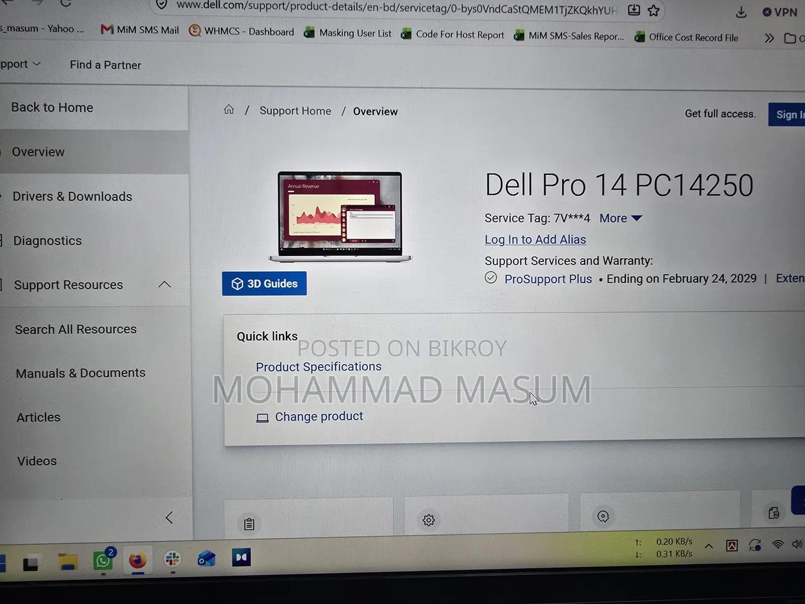 New Laptop Dell Pro 14 32GB Intel Core Ultra 7 SSD 1TB