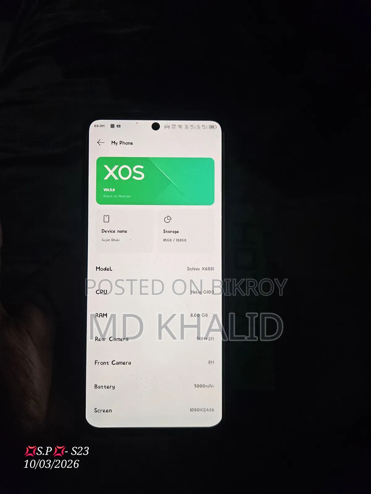 Infinix Hot 50 Pro 4G 128 GB Black