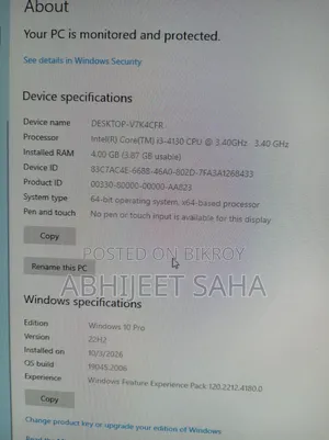 Desktop Computer Asus Chromebox 4GB Intel Core i3 HDD 500GB