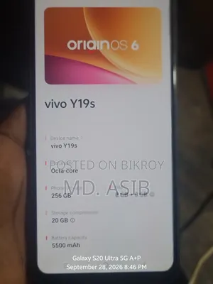নতুন ভিভো ওয়াই১৯এস ১২৮ জিবি ব্ল্যাক