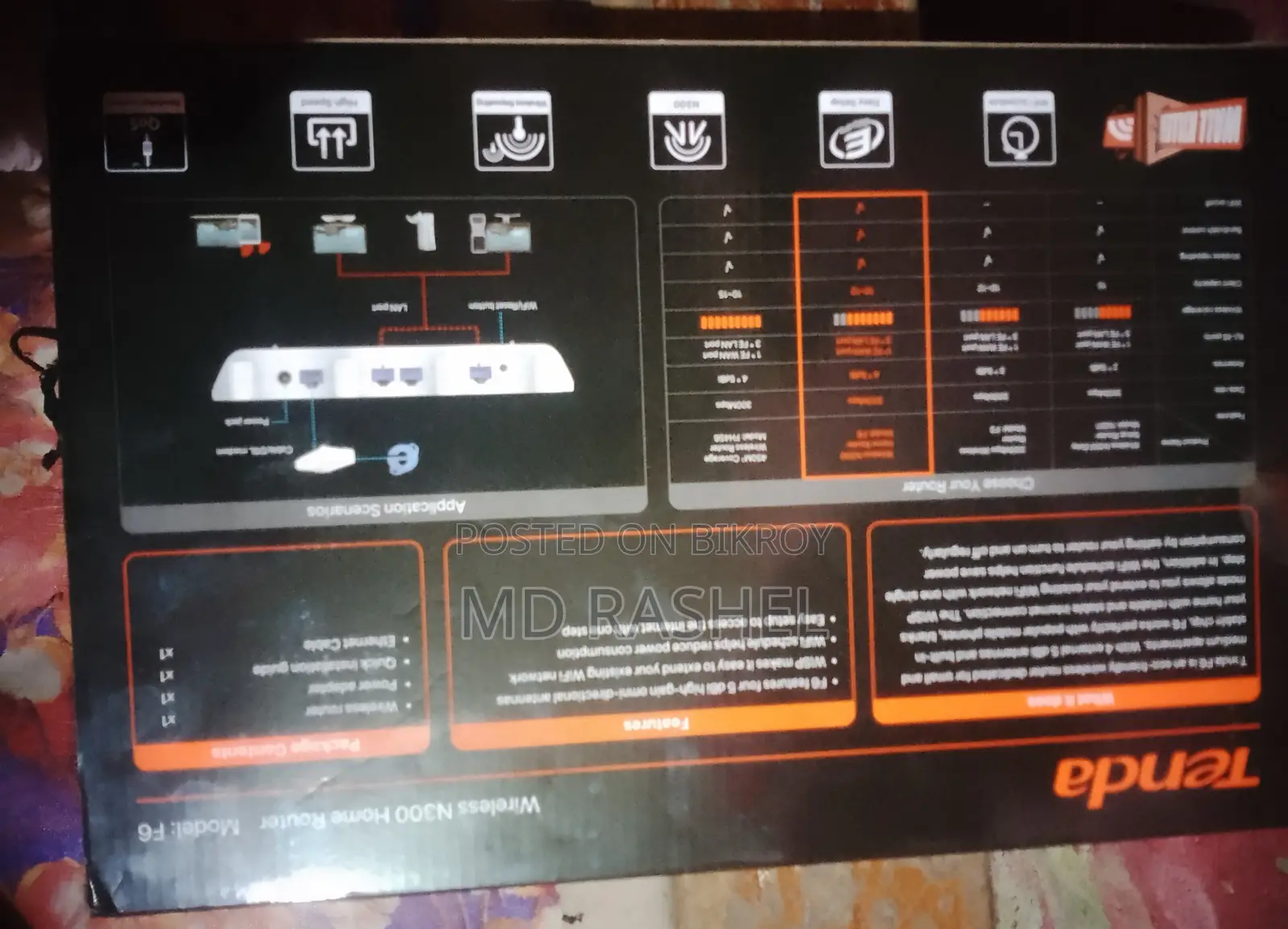 Tenda F6 Wireless N300 Home Router for Sale