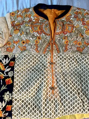 Blue & Beige Floral Kameez