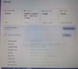 Laptop Acer Aspire 4745 4GB Intel Core i3 HDD+SSD 320GB