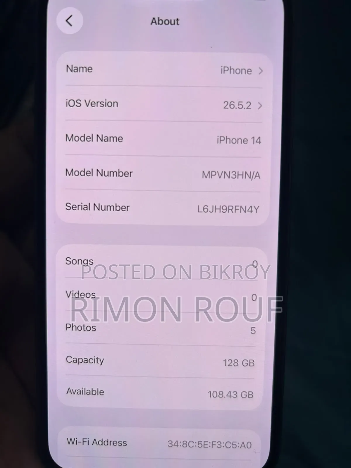 New Apple iPhone 14 128 GB Blue