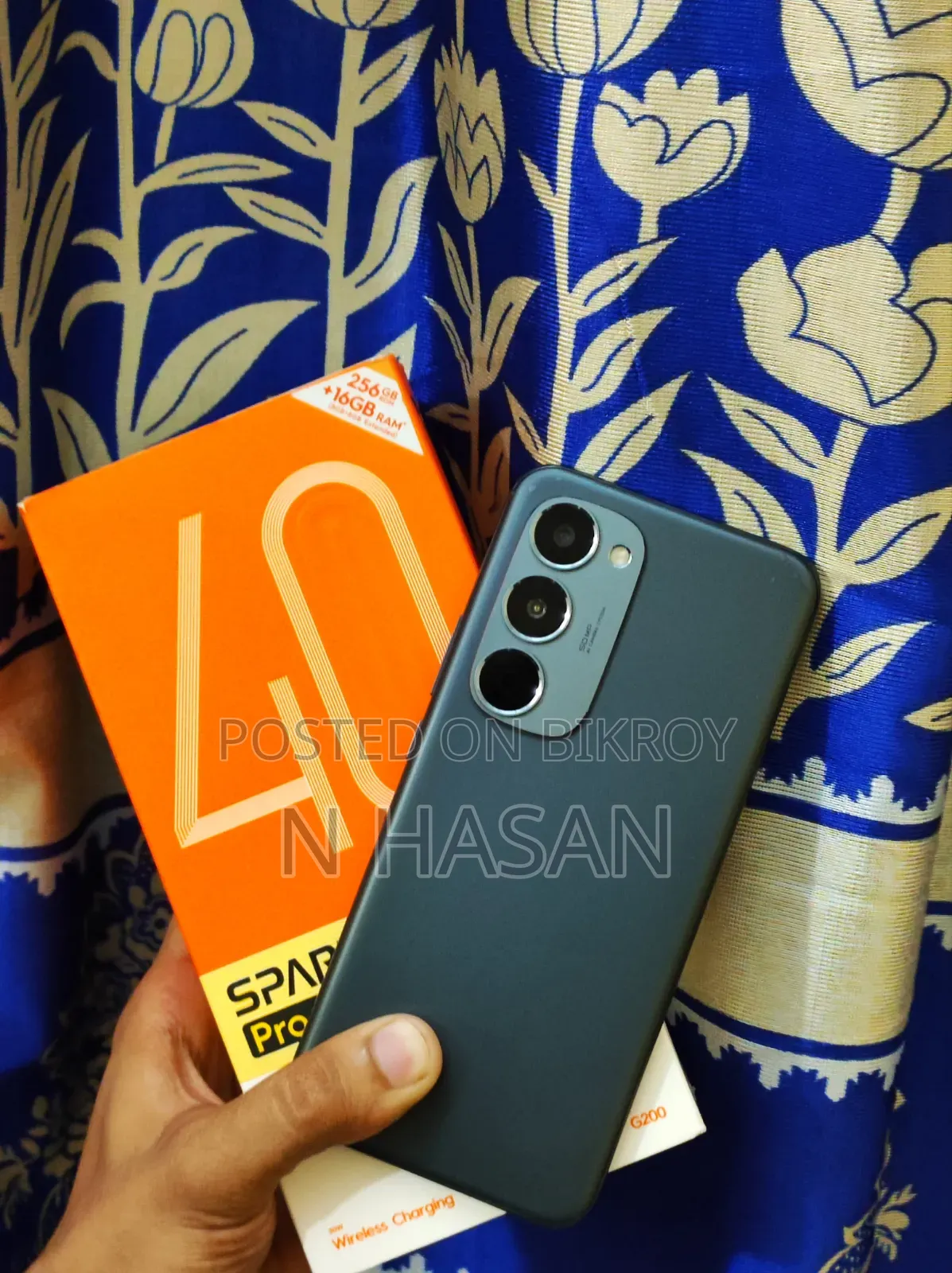 টেকনো স্পার্ক ৪০ প্রো+ ২৫৬ জিবি নীল