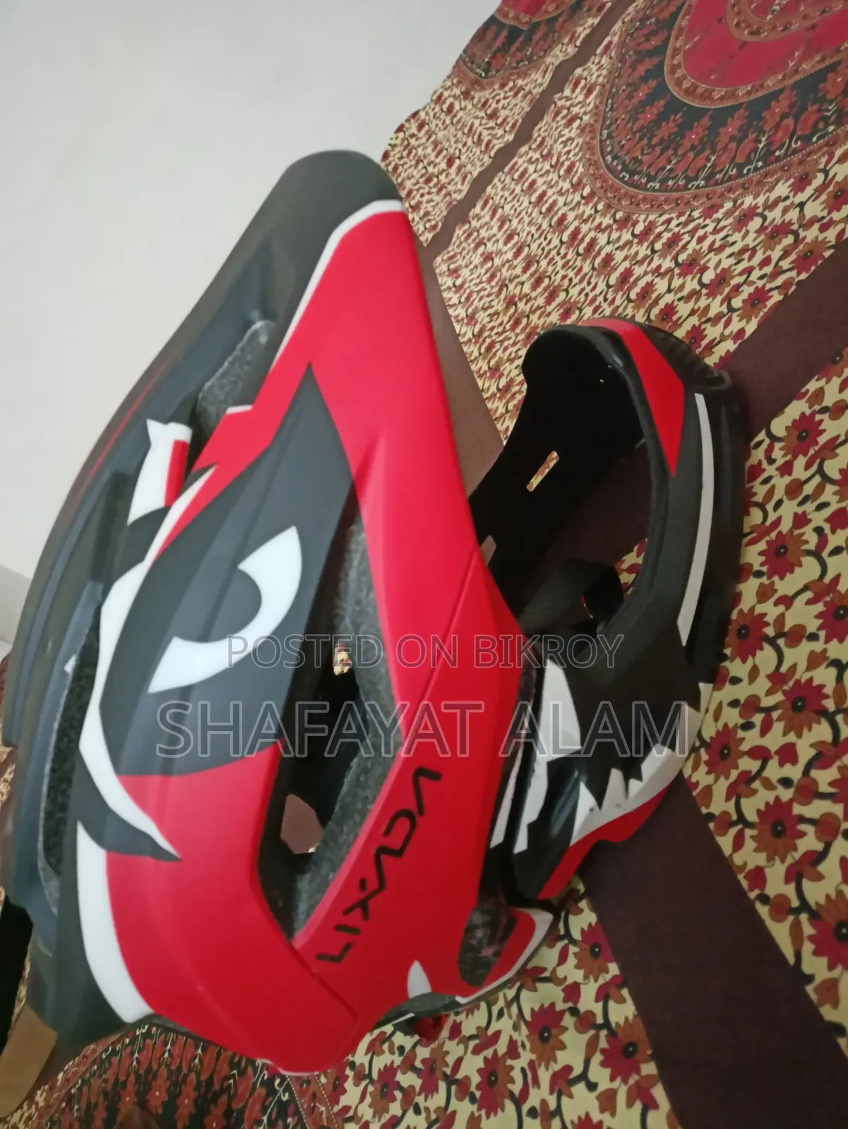 LIXADA Full Face Cycling Helmet | MTB | Red & Black