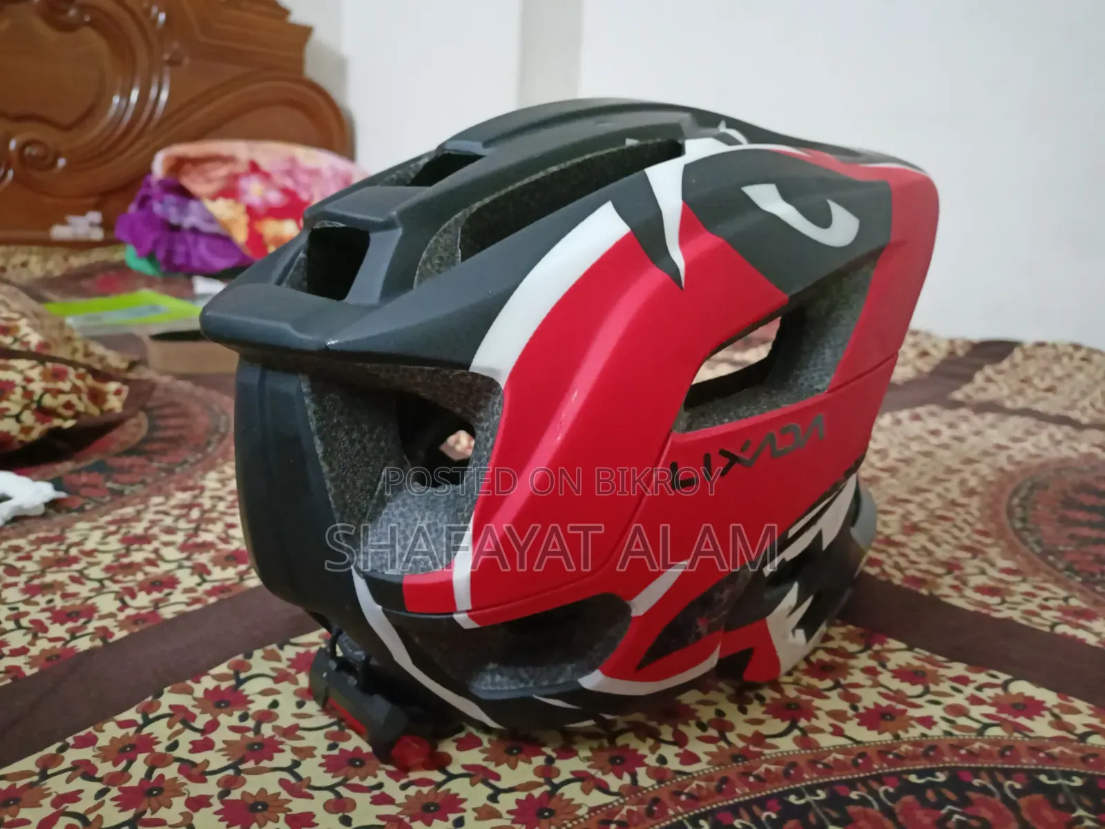 LIXADA Full Face Cycling Helmet | MTB | Red & Black