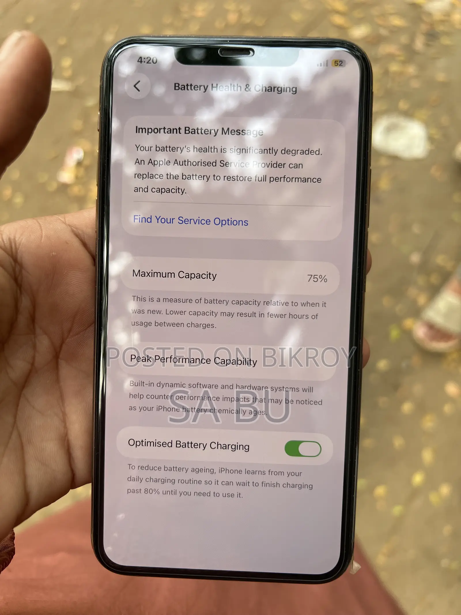 অ্যাপল আইফোন ১১ প্রো ম্যাক্স ২৫৬ জিবি গোল্ড