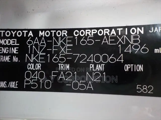 New Toyota Axio 2020 White