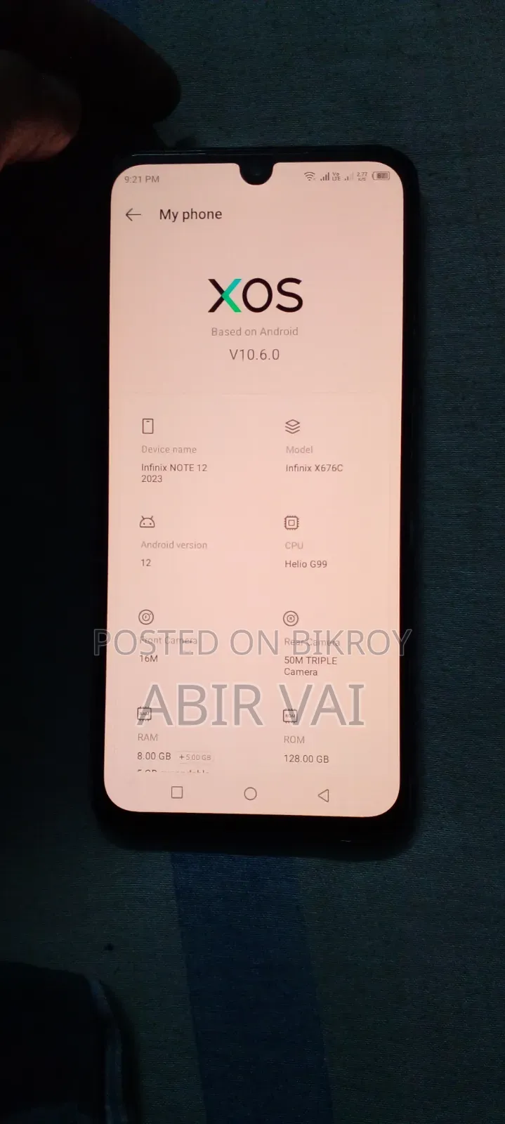 Infinix Note 12 (2023) 128 GB Blue