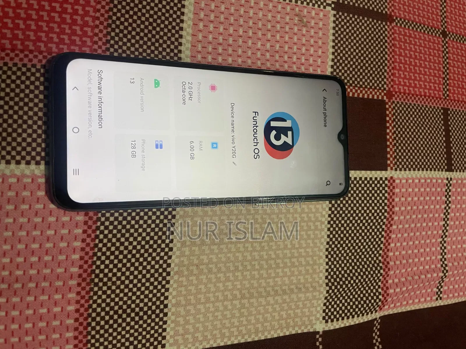 Vivo Y20G 128 GB Blue