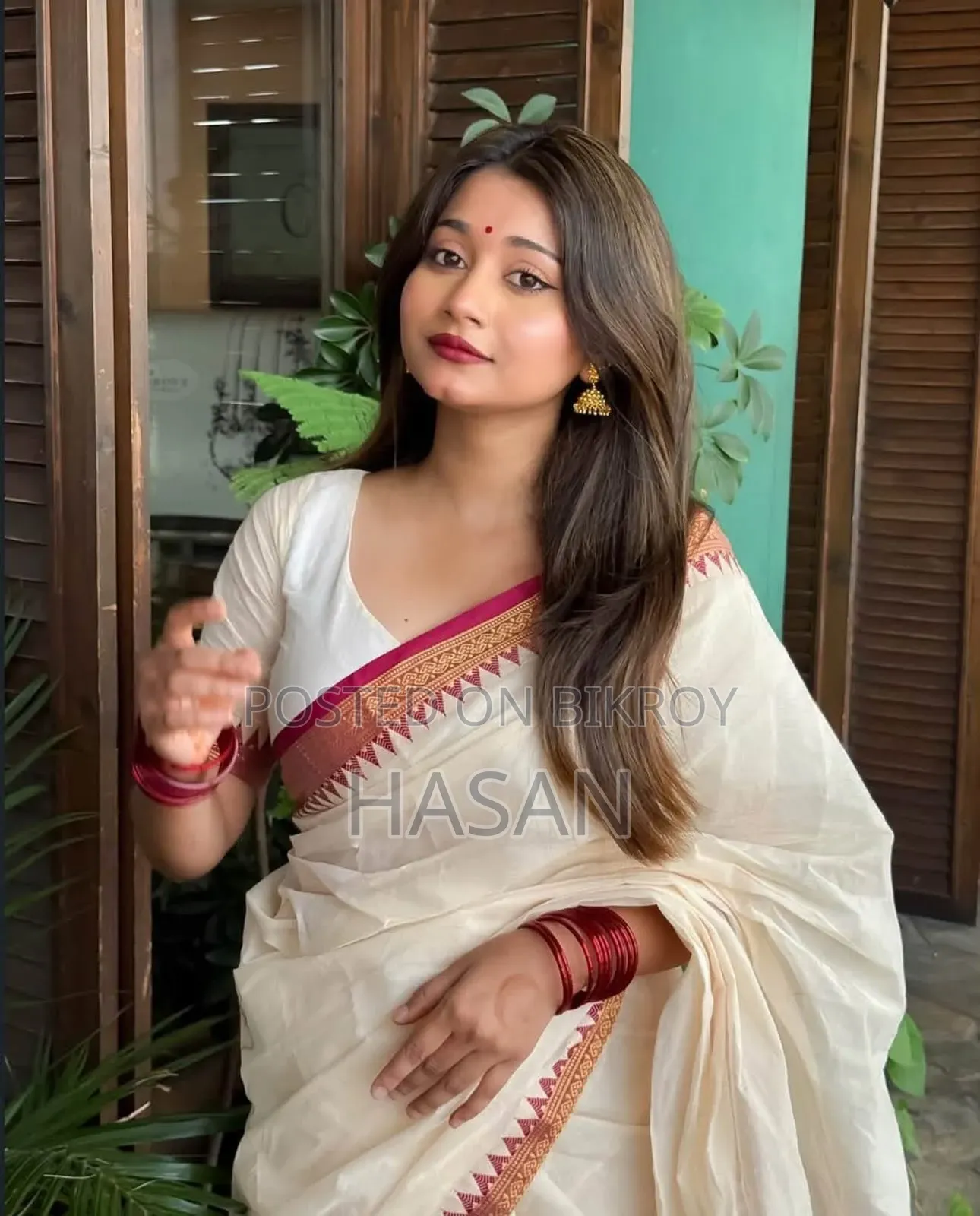 আফসান প্রিন্ট শাড়ি সাথে ব্লাউজ পিস