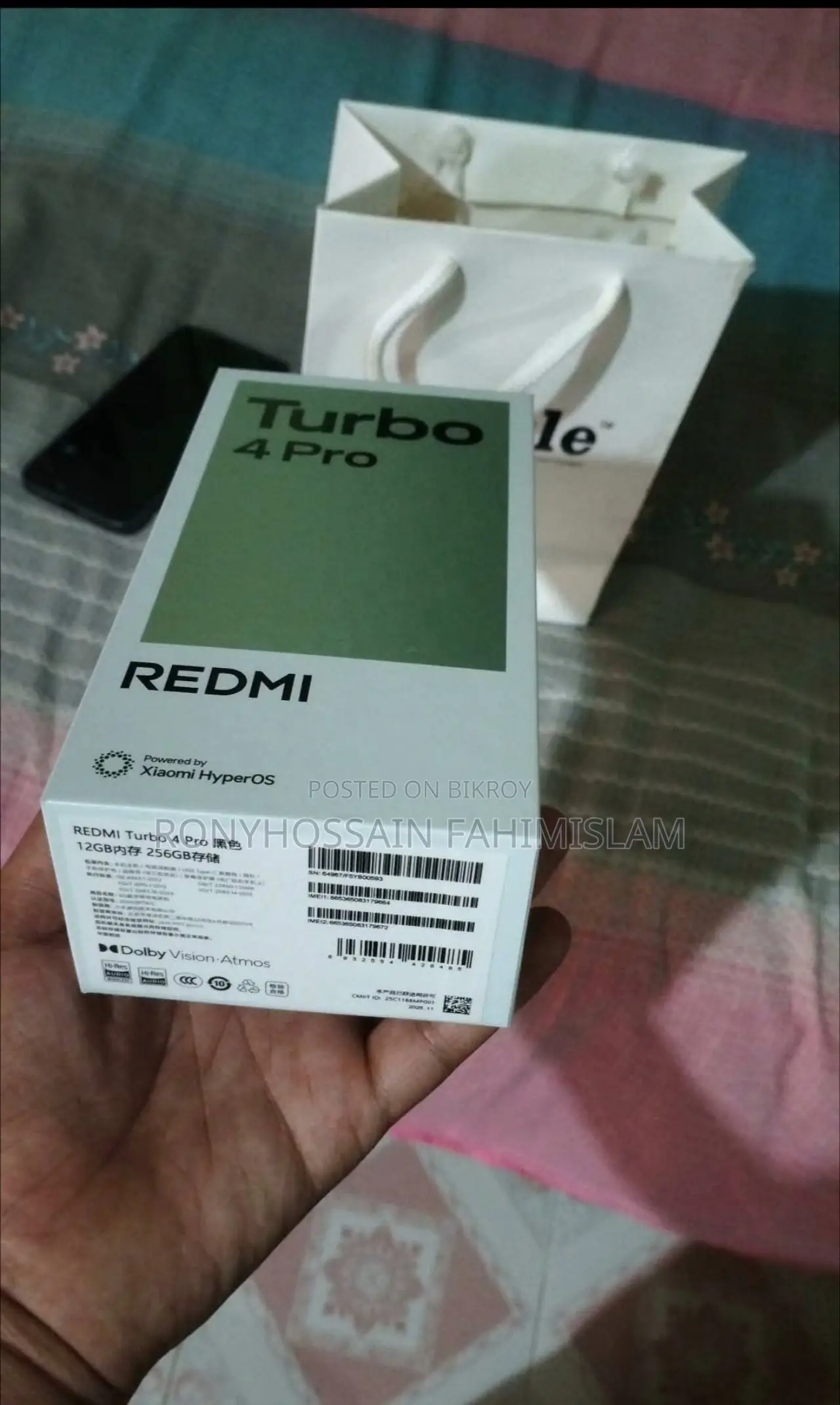 Xiaomi Redmi Turbo 4 Pro 256 GB Black