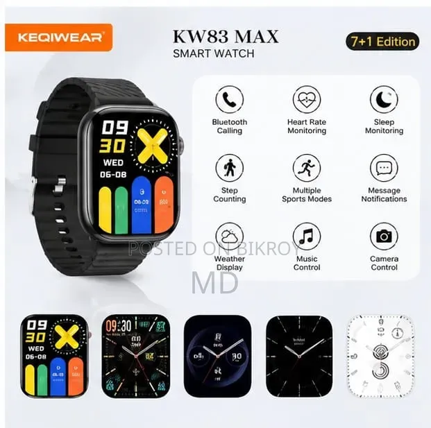 Keqiwear Kw83 Max Smart Watch 7+1 Strap Edition