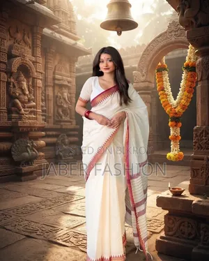 আফসান প্রিন্ট শাড়ি সাথে ব্লাউজ পিস