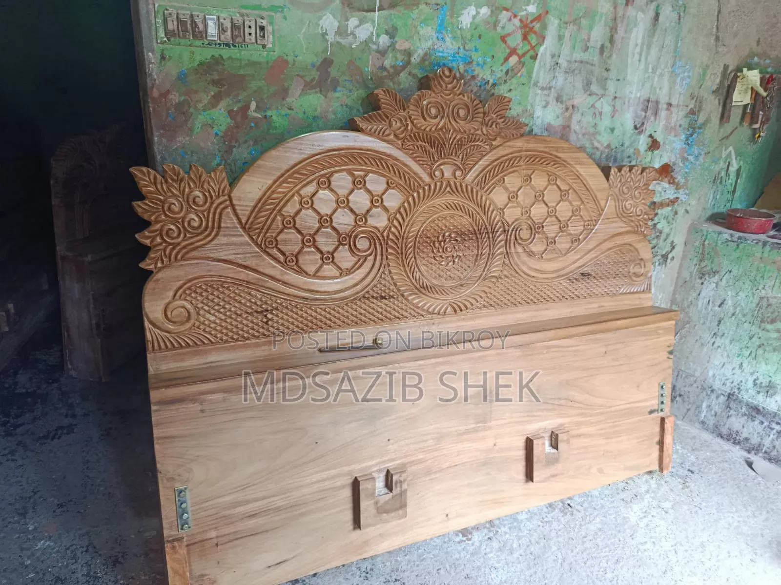 খাট আকাশমনি কাঠের খাট