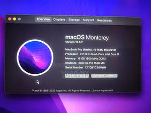 Laptop Apple MacBook Pro 2015 16GB Intel Core i7 SSD 256GB
