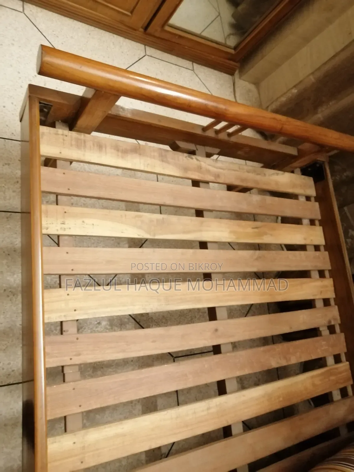 Top to Bottom Teak Wood Single Bed
