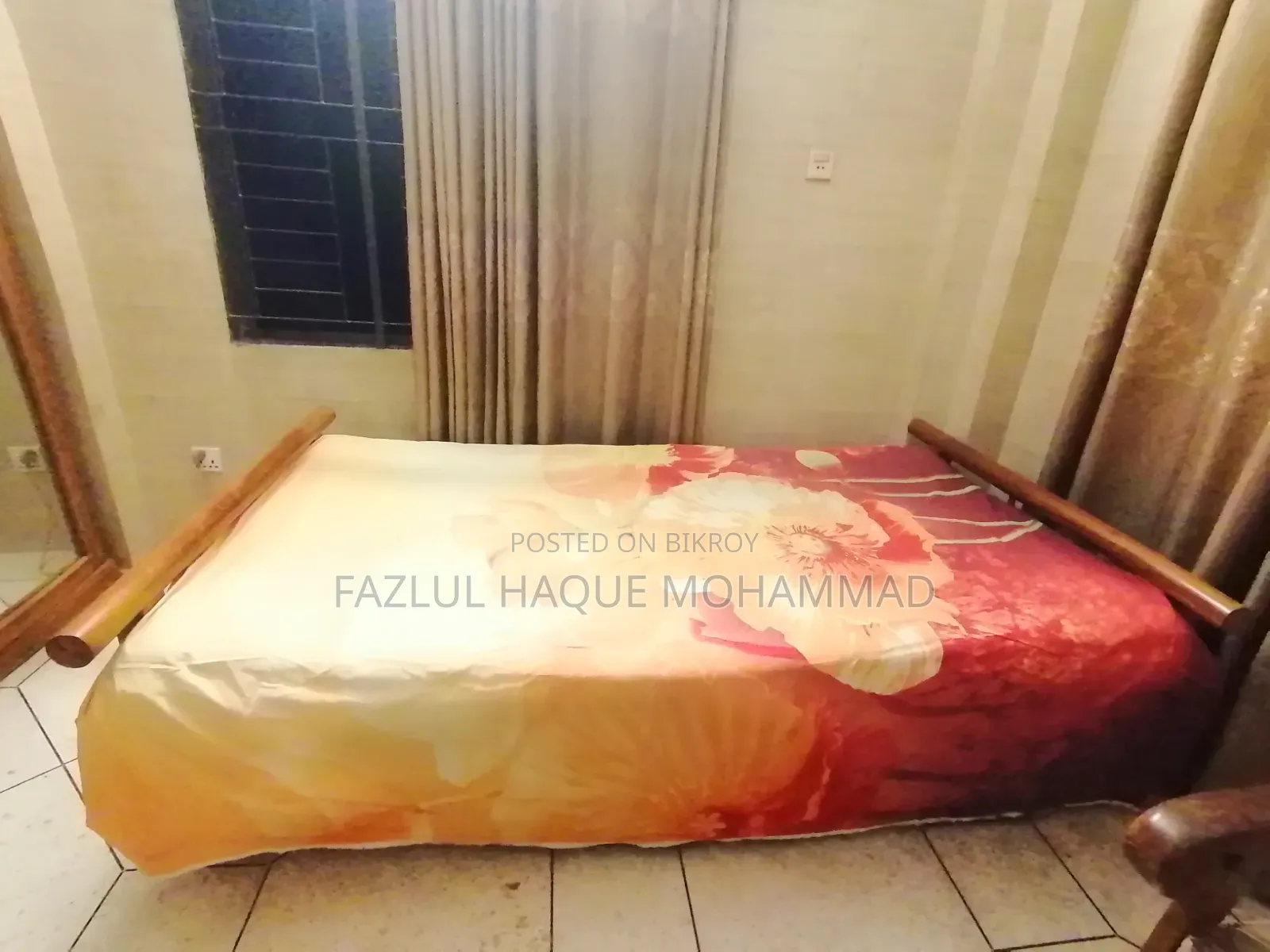 Top to Bottom Teak Wood Single Bed