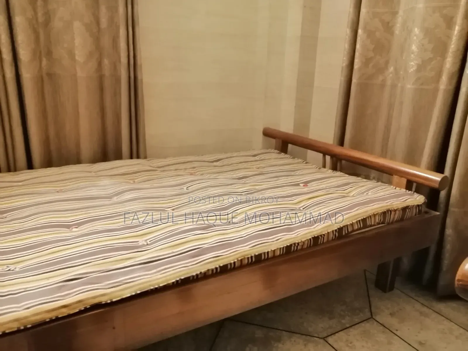 Top to Bottom Teak Wood Single Bed
