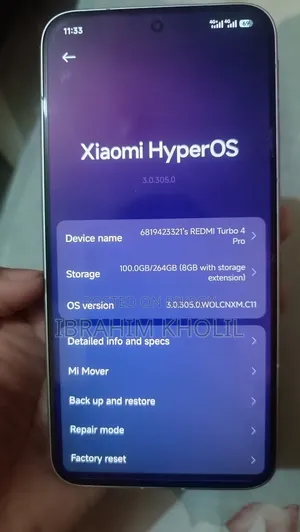 শাওমি রেডমি টার্বো ৪ প্রো ২৫৬ জিবি হোয়াইট