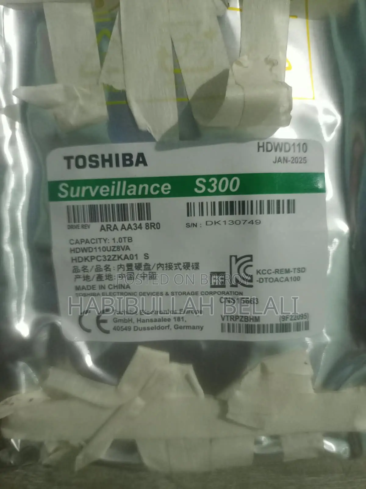 1TB TOSHIBA Hard Disk