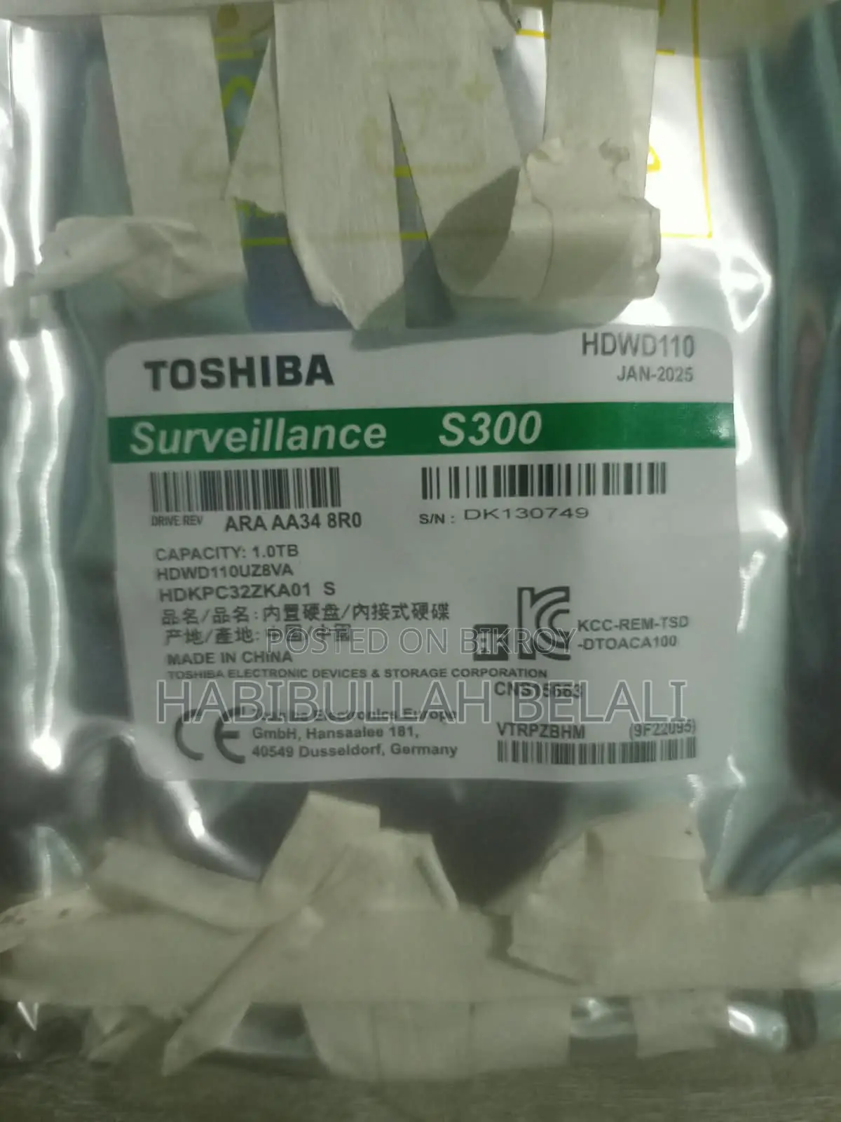 1TB TOSHIBA Hard Disk