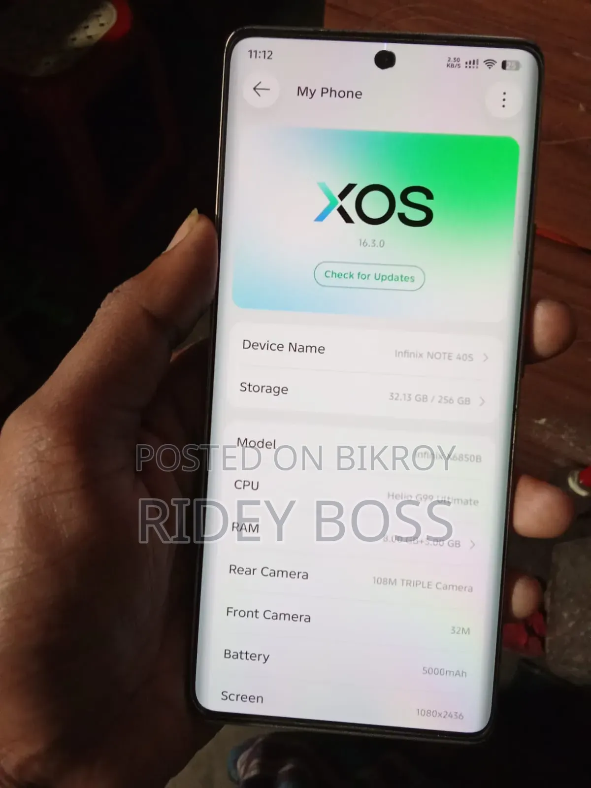 Infinix Note 40S 256 GB Blue