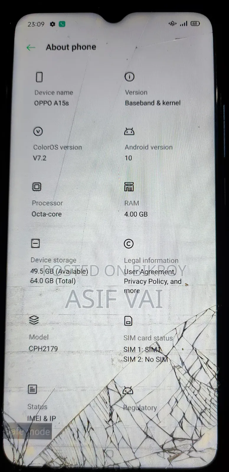 Oppo A15s 64 GB Blue