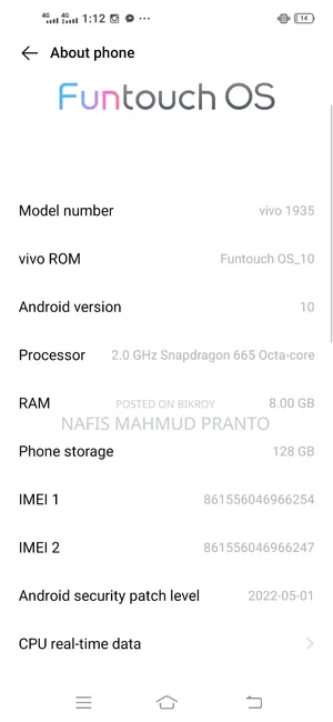 Vivo 128 GB Blue
