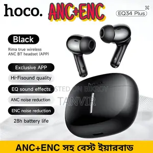 Hoco EQ34 Plus ANC+ENC TWS Earbuds - Bluetooth 5.4 - 7H Playtime