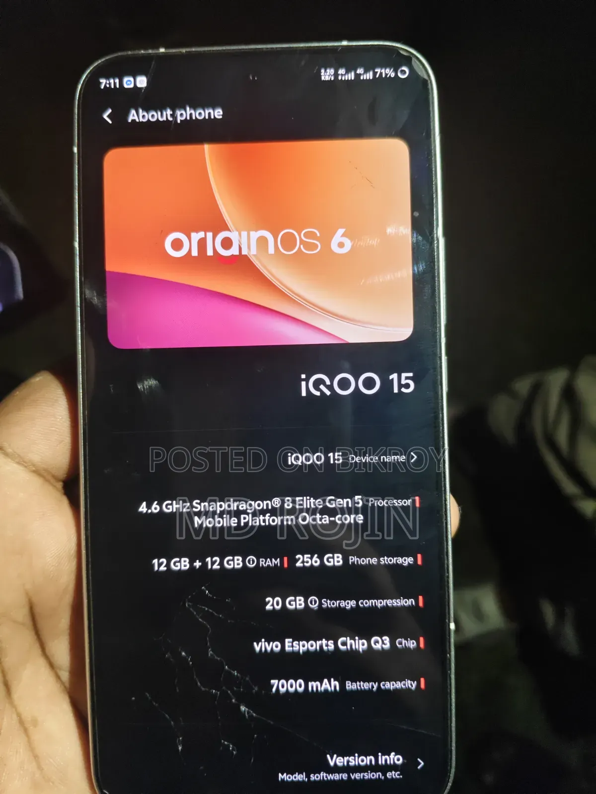 New iQOO 15 256 GB White