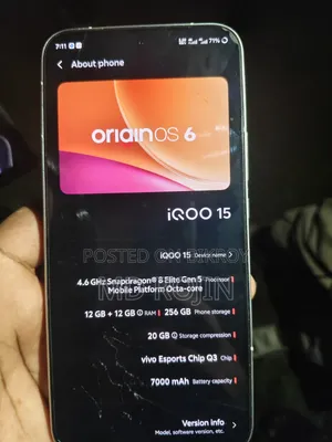 New iQOO 15 256 GB White