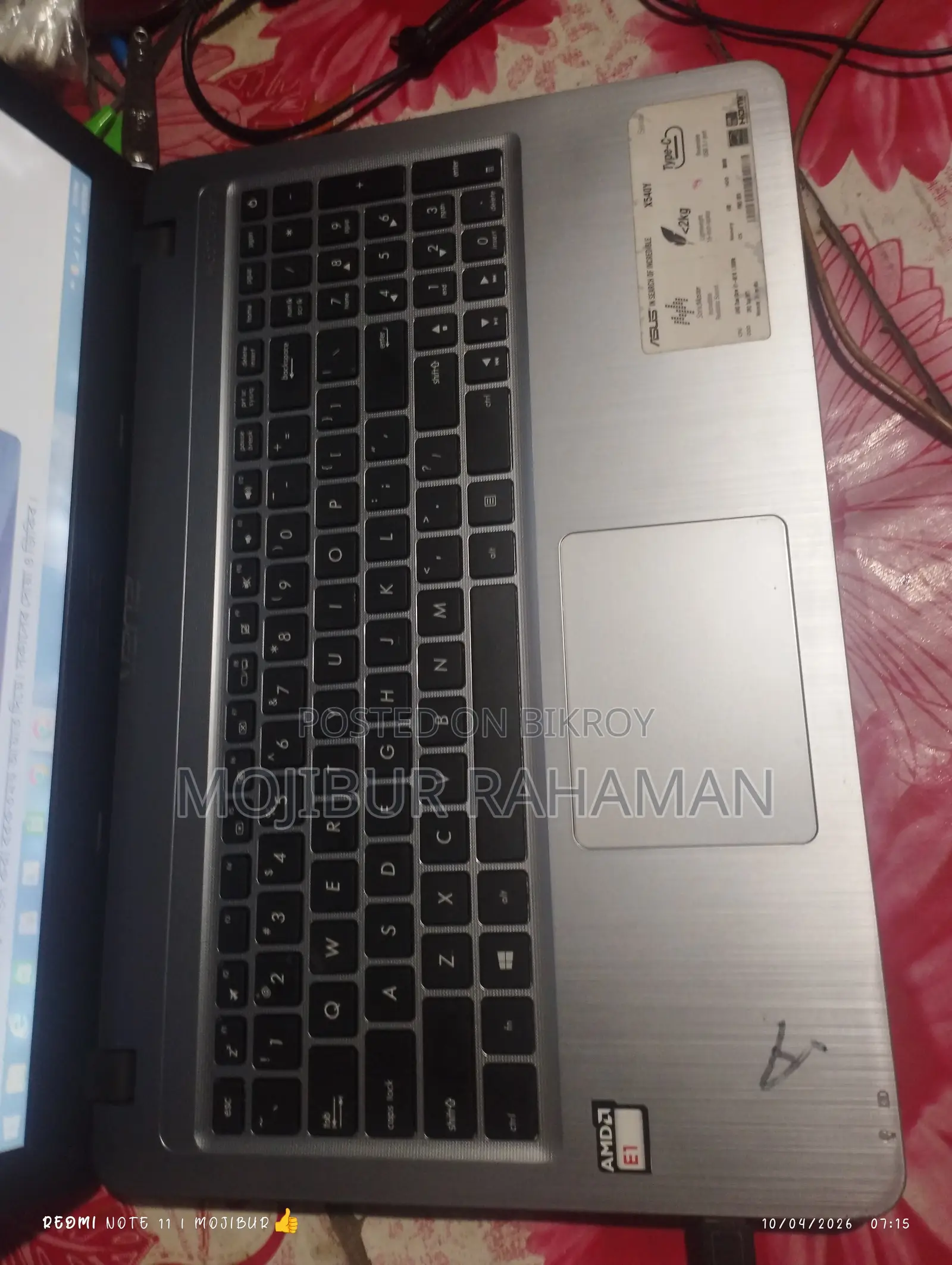 Laptop Asus A540LJ 4GB Intel Core i5 HDD 500GB