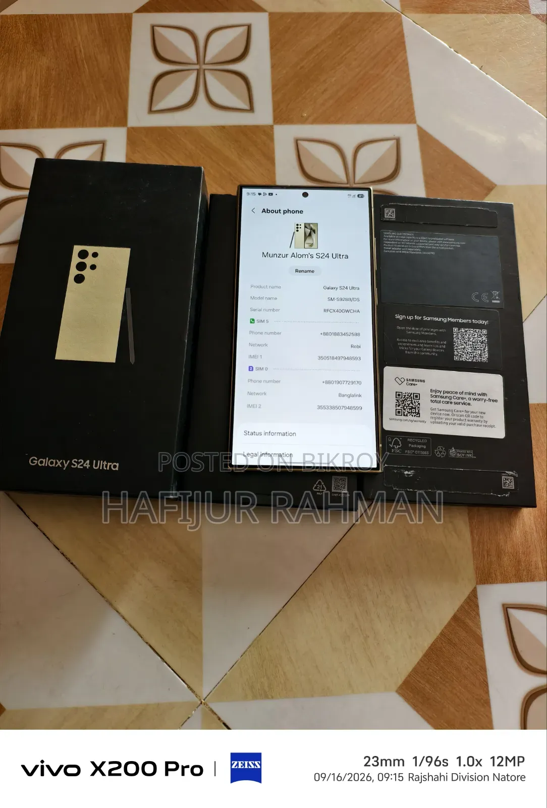 New Samsung Galaxy S24 Ultra 256 GB Yellow