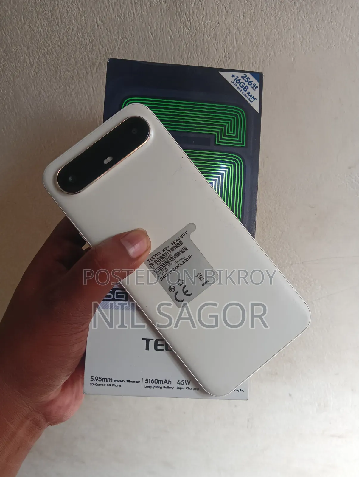 টেকনো পোভা স্লিম ৫জি ২৫৬ জিবি সাদা