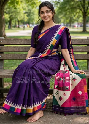 চান্দেরি সিল্ক শাড়ি উইথ ব্লাউজ পিস