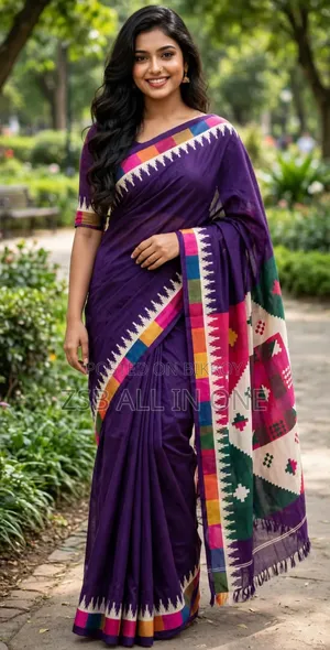 চান্দেরি সিল্ক শাড়ি উইথ ব্লাউজ পিস