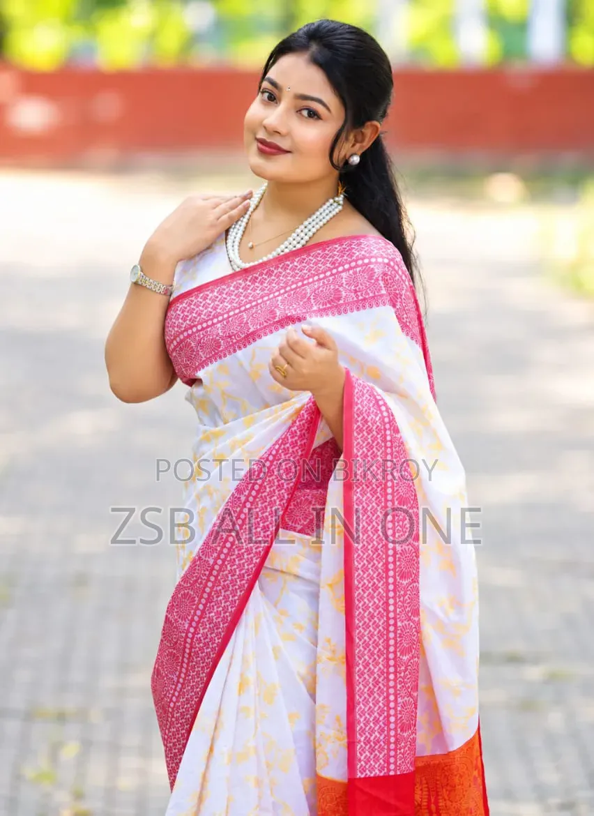 কাশ্মীরি কাটান শাড়ি উইথ ব্লাউজ পিস