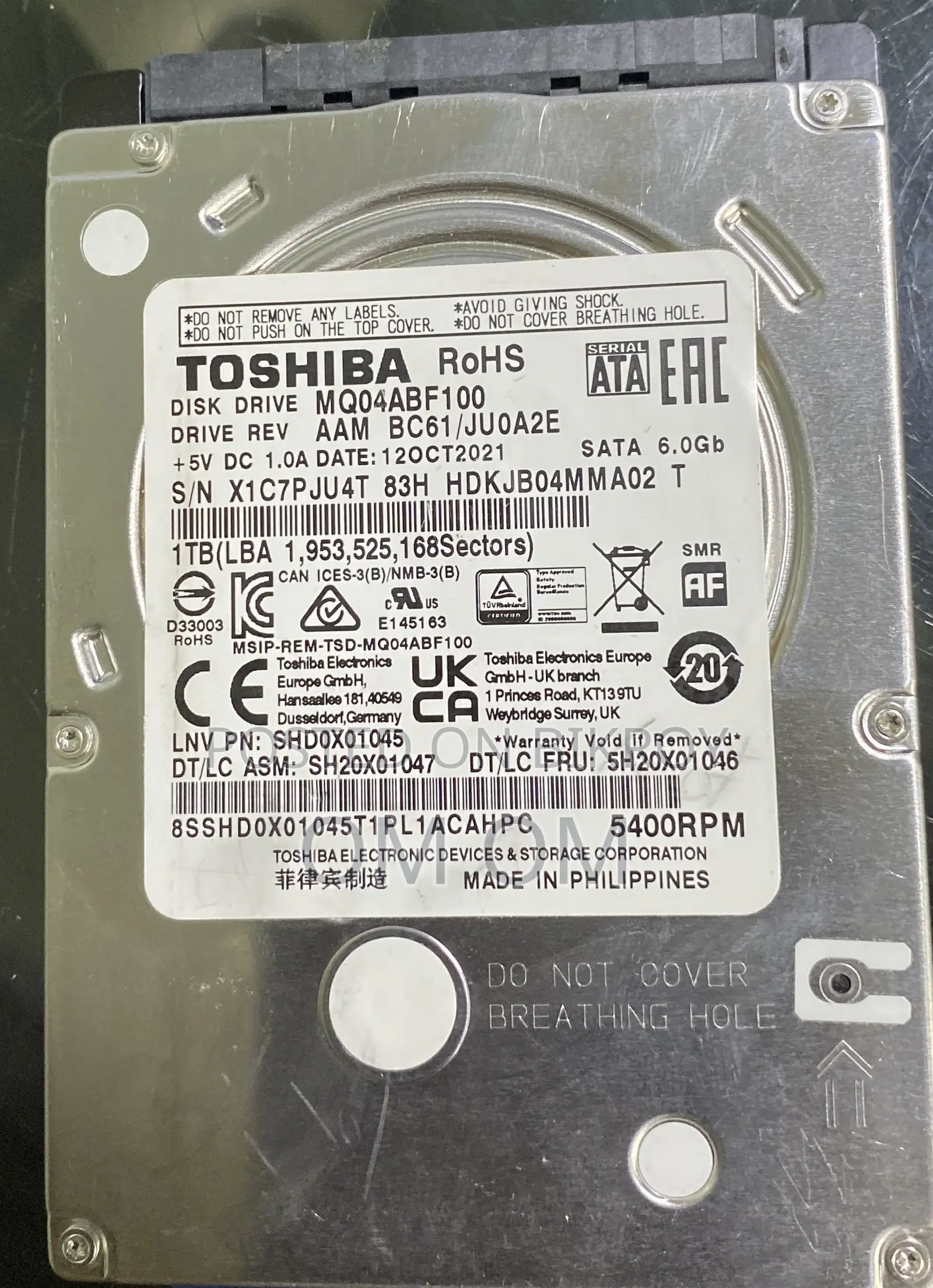 1 Tb HDD for Laptop