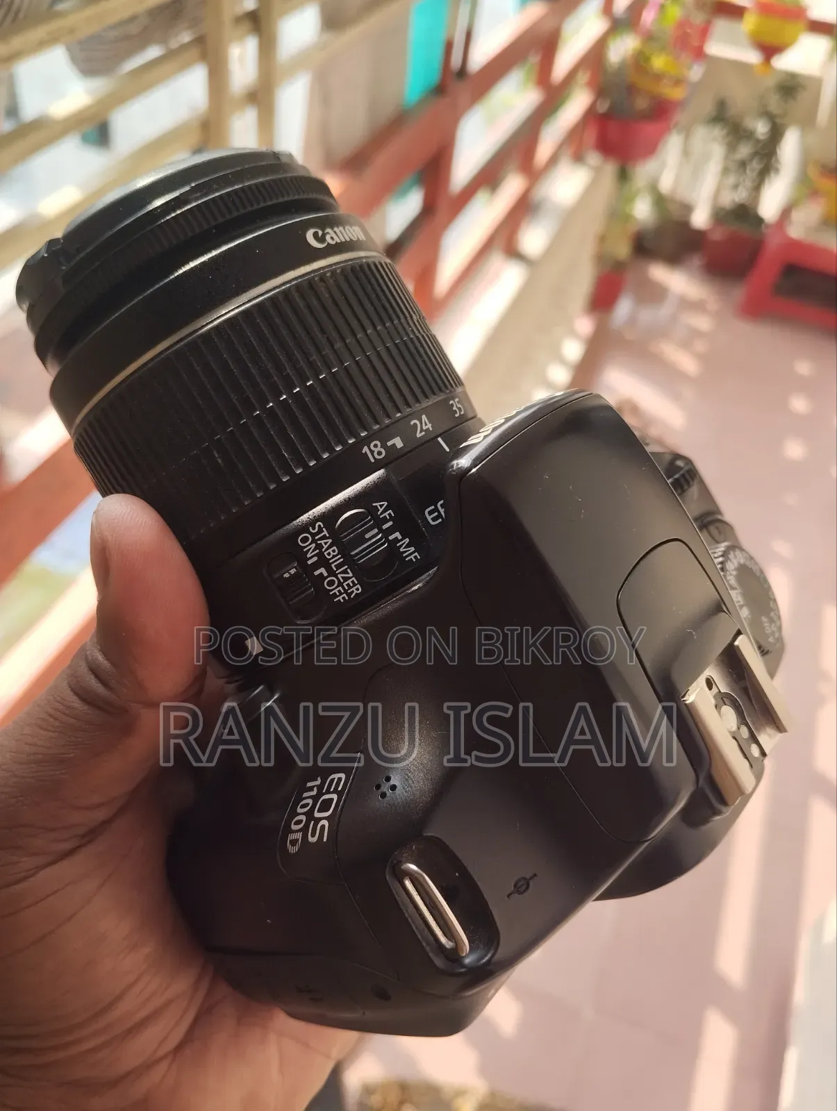 Canon EOS1100D Camera. The camera is very good. It is lying idle at home