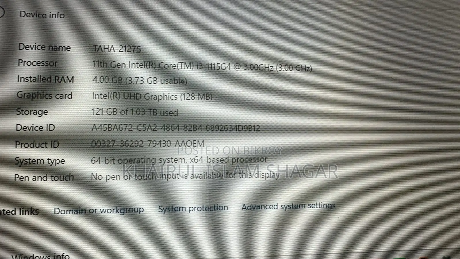 Laptop HP 15 4GB Intel Core i3 SSD 1T