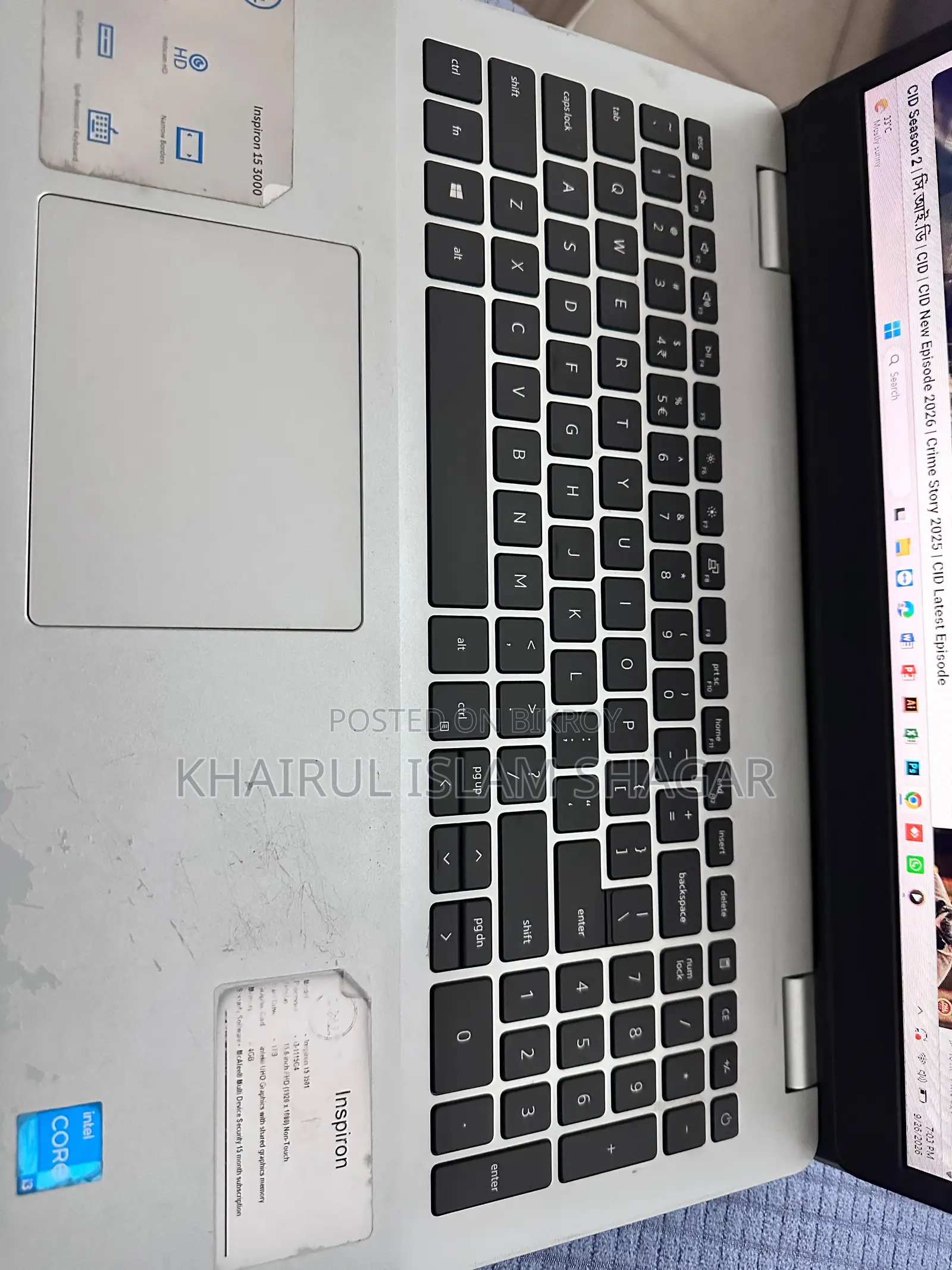 Laptop HP 15 4GB Intel Core i3 SSD 1T