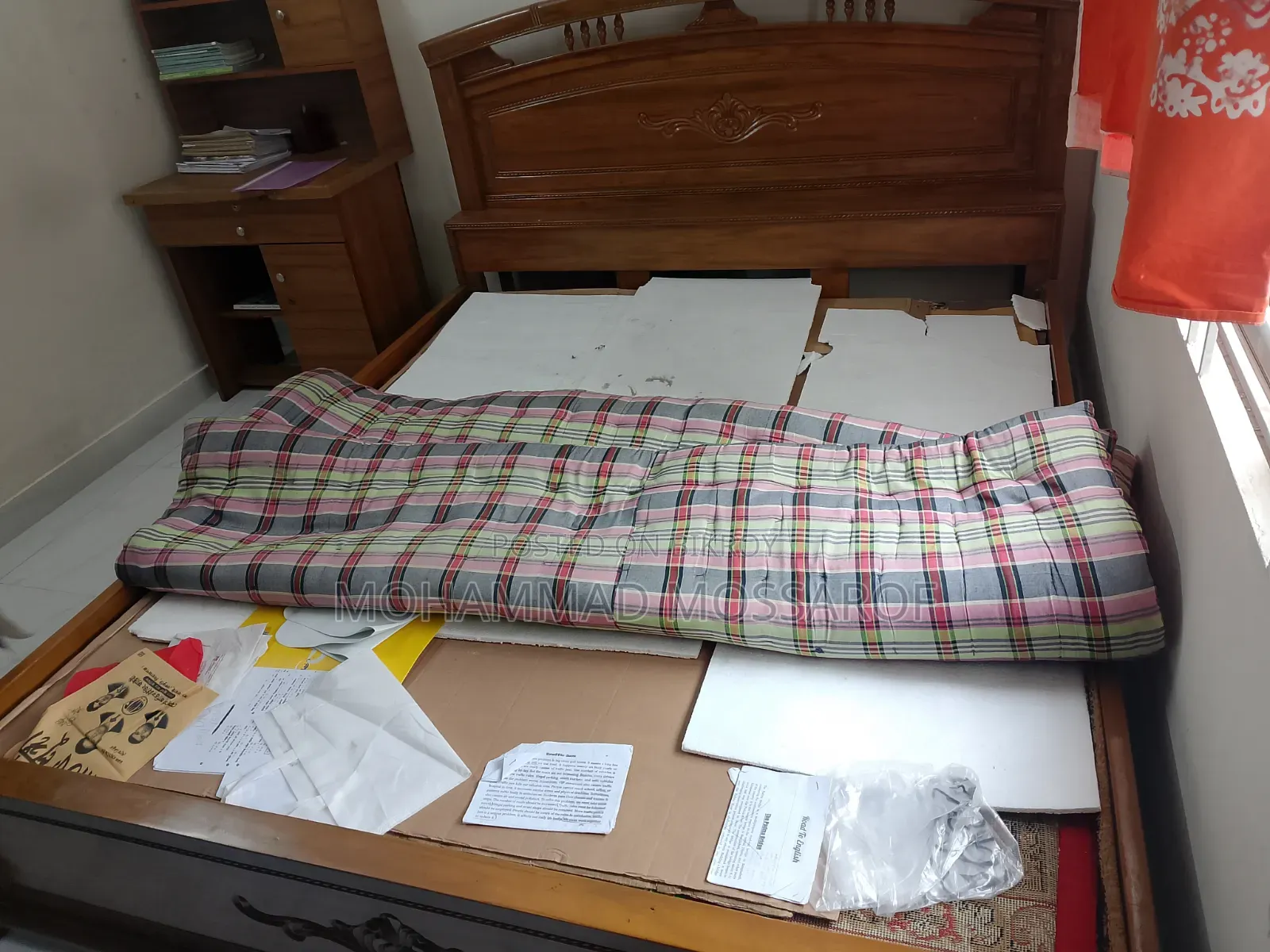 Original Teak Wood Bed.